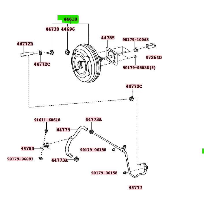 BOOSTER ASSY BRAKE Toyota Camry 2007 - 2011