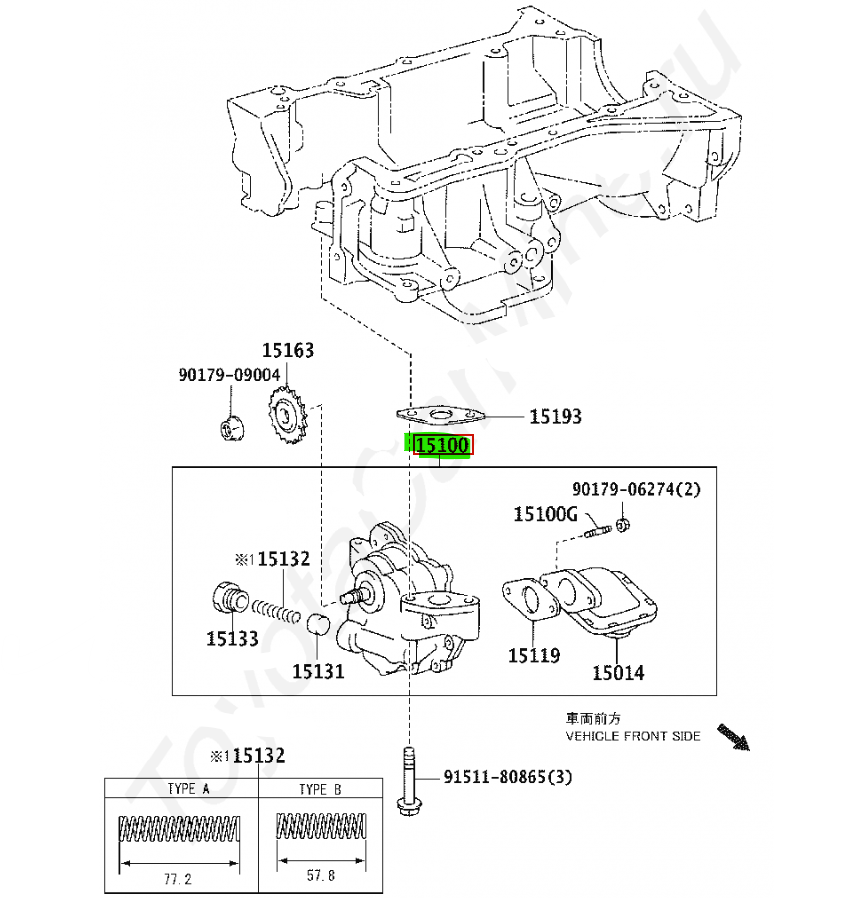 PUMP ASSY OIL Toyota Camry 2007 2011