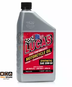 Lucas Oil High performance synthetic motorcycle oils 20w-50