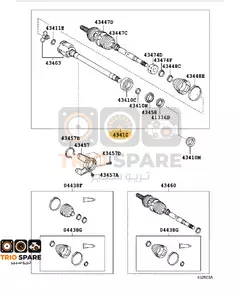 SHAFT ASSY FRONT DRIVE RH Toyota Camry 2012 - 2017