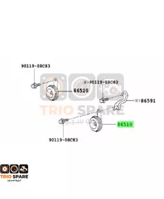 HORN ASSY HIGH PITCHED Toyota Camry 2007 - 2011