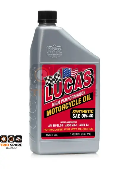 Lucas Oil High performance synthetic motorcycle oils 0w-40